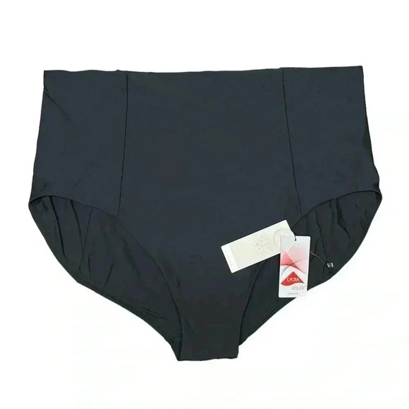 Calia Pure Black Women's Power Sculpt High Rise Swim Bottom Full Coverage 3X NWT - Picture 2 of 7